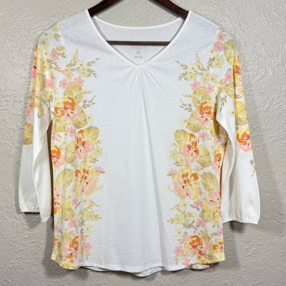 Pendleton Floral Top PS Cotton Cottagecore Granny Homestead Country Western Soft